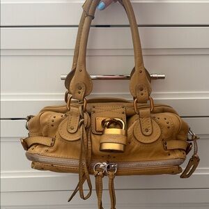 Chloe Paddington Padlock Satchel Leather Handbag